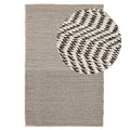 Alverton Clay & Black Geometric Wool with Cotton Rug - 120 x 170cm - Laura James