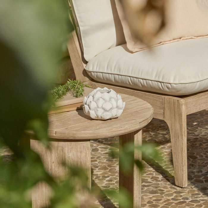 Alvito 9.5cm Artichoke Flower Candle Holder - Natural - Laura James