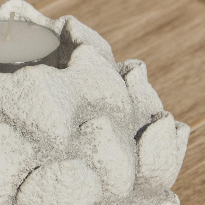 Alvito 9.5cm Artichoke Flower Candle Holder - Natural - Laura James