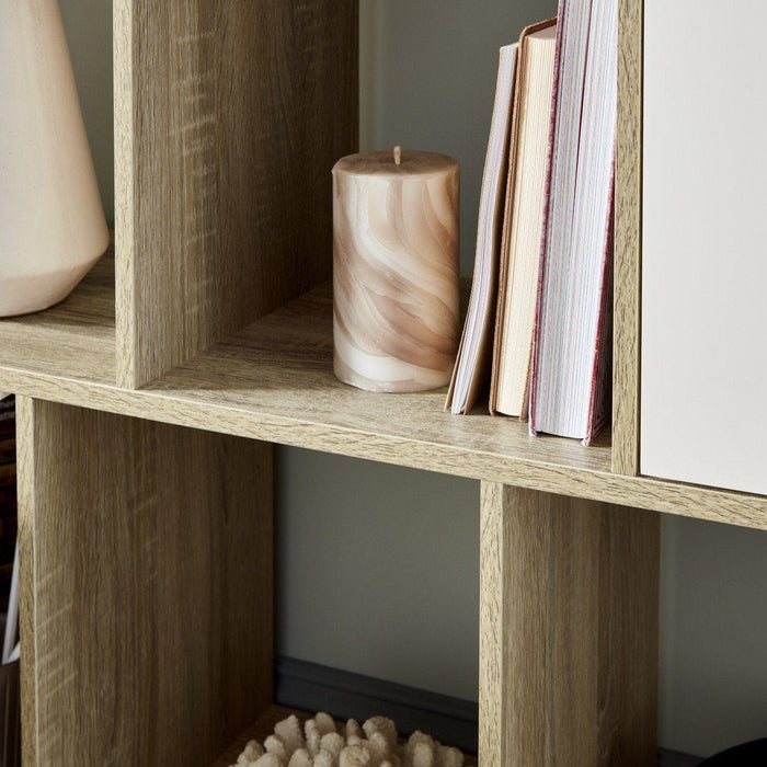 Anderson Oak Effect Mid Century Modern Scandi Style Shelving Unit - Laura James