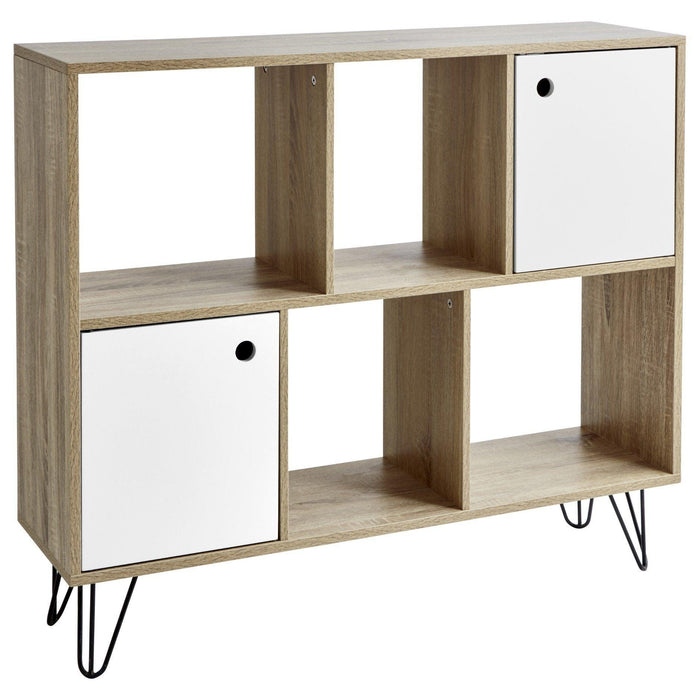 Anderson Oak Effect Mid Century Modern Scandi Style Shelving Unit - Laura James