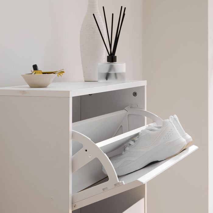 Anderson shoe cabinet - 3 door - white - Laura James