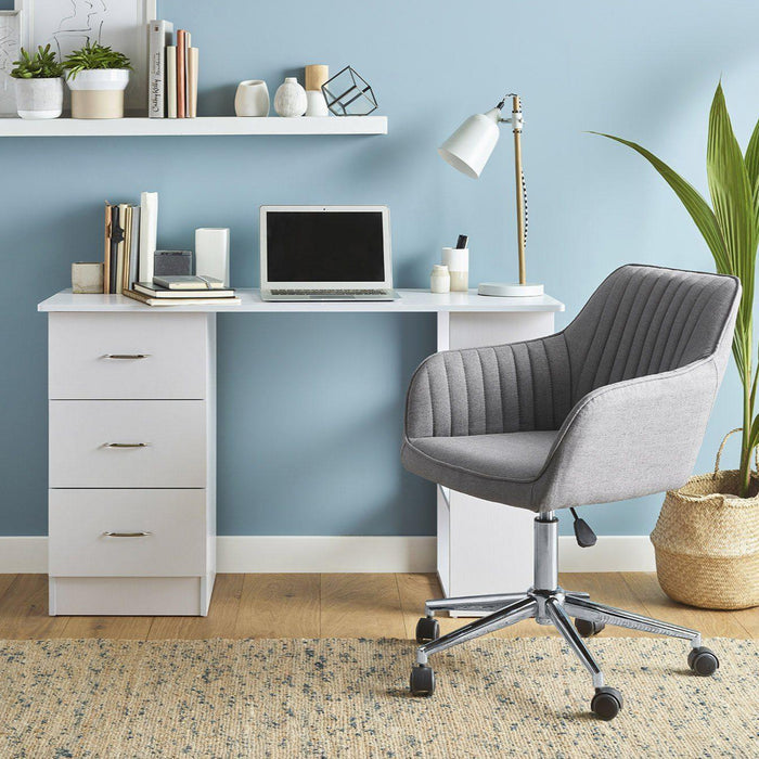 Anna grey swivel chair - Laura James
