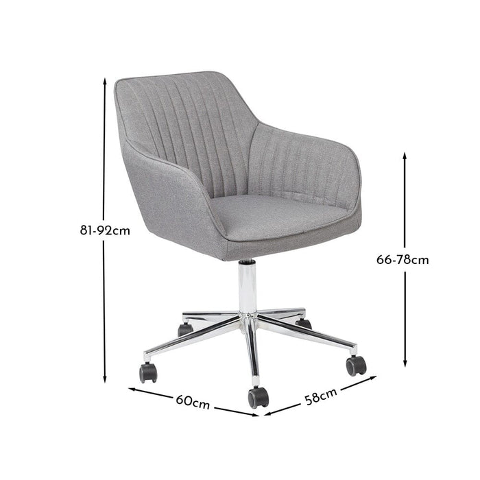 Anna Office Swivel Chair - Grey