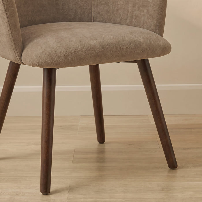Archer Natural Brown Dining Chair - Set of 2 - Coffee Brown Legs - Laura James