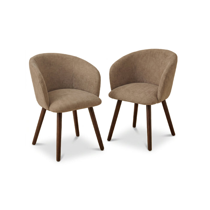 Archer Natural Brown Dining Chair - Set of 2 - Coffee Brown Legs - Laura James