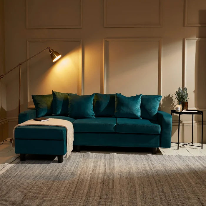 Tracy Corner Sofa - Lagoon Teal Velvet
- Laura James
