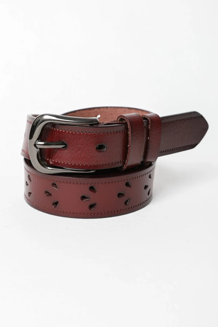 Arlene Cutout Leather Belt