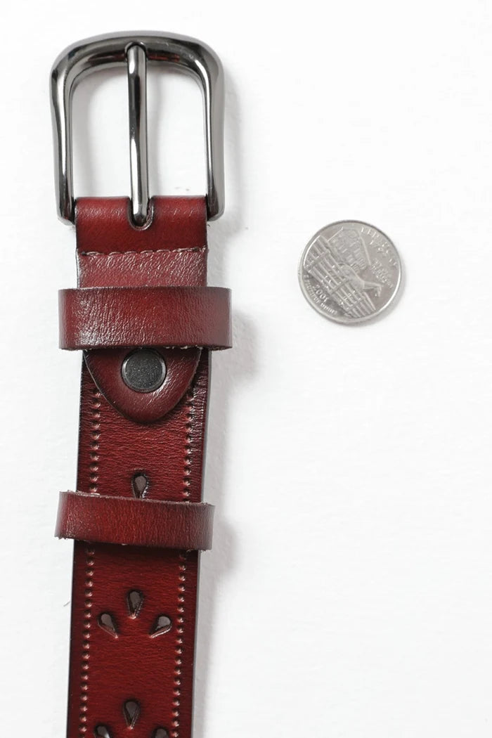 Arlene Cutout Leather Belt