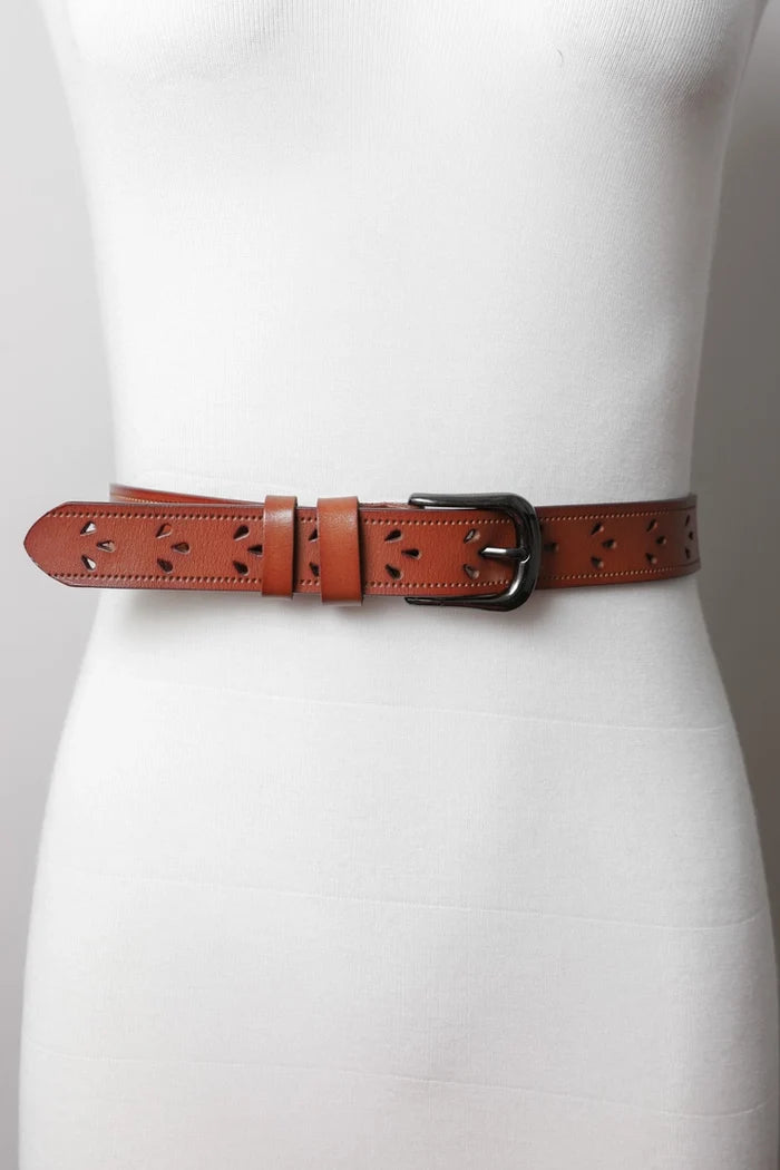 Arlene Cutout Leather Belt