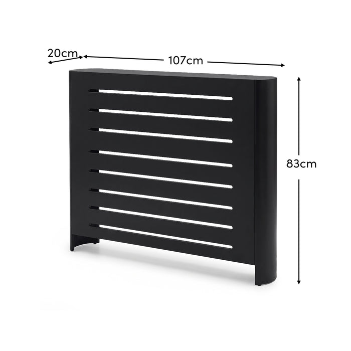 Asha Medium Radiator Cover - Jet Black - Laura James