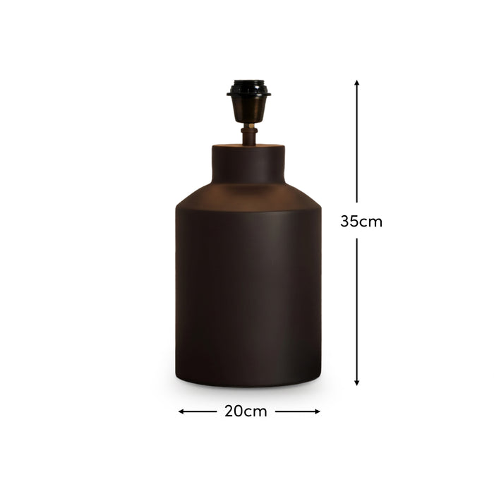 Ashbrook 32cm Table Lamp Base - Matte Black - Laura James