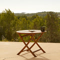 Ashby 4 Seater Wooden Round Folding Dining Table - 100cm - Laura James