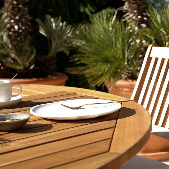 Ashby 4 Seater Wooden Round Folding Dining Table - 100cm - Laura James