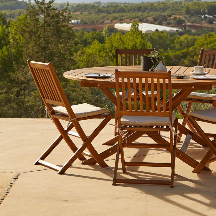 Ashby Set of 2 Armless Wooden Folding Chairs - Laura James