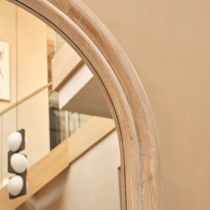 Ashridge 100x70cm Arch Wall Mirror - Whitewash - Laura James