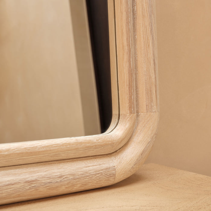 Ashridge 100x70cm Arch Wall Mirror - Whitewash - Laura James