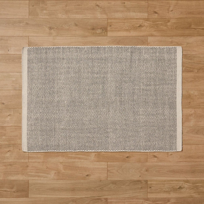 Atcham 300x400cm Wool/Cotton Rug - Black & Natural - Laura James