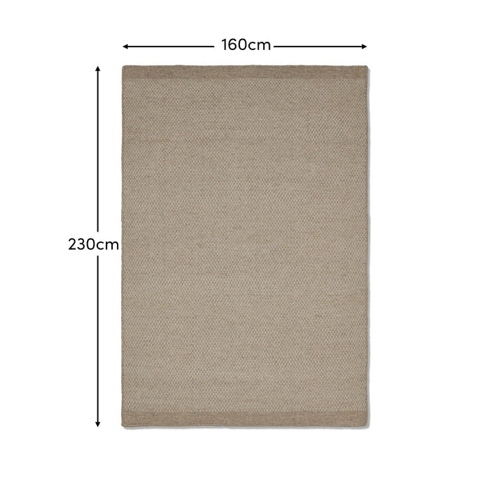 Atcham Medium Sand Wool Rug - Laura James