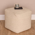 Atcham Clay/Natural Wool & Cotton Ottoman Stool - Laura James