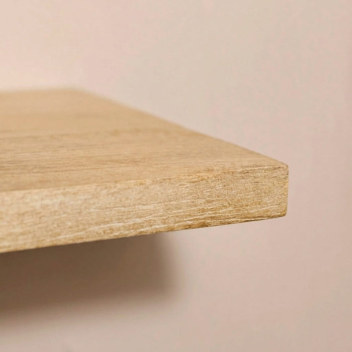 Atlas 125cm Mango Wood Wall Shelf - Whitewash - Laura James
