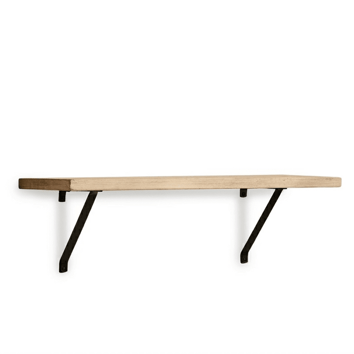 Atlas 100cm Mango Wood Wall Shelf - Whitewash - Laura James