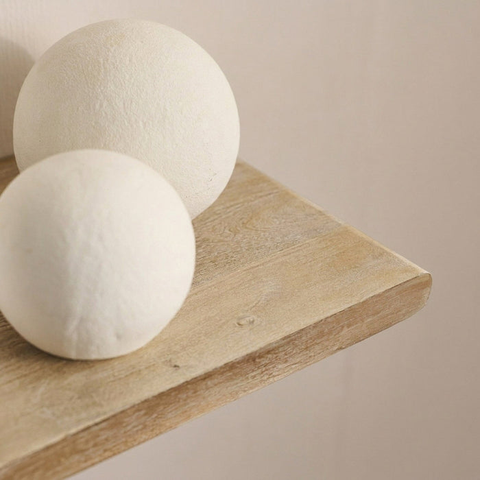 Atlas 150cm Mango Wood Wall Shelf - Whitewash - Laura James