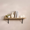 Atlas 75cm Mango Wood Wall Shelf - Whitewash - Laura James