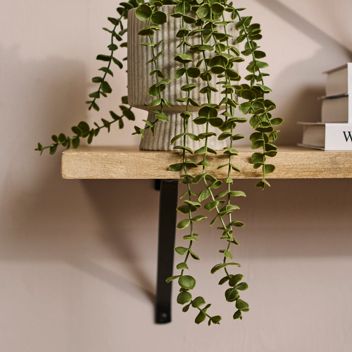 Atlas 75cm Mango Wood Wall Shelf - Whitewash - Laura James
