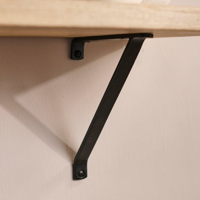Atlas 75cm Mango Wood Wall Shelf - Whitewash - Laura James
