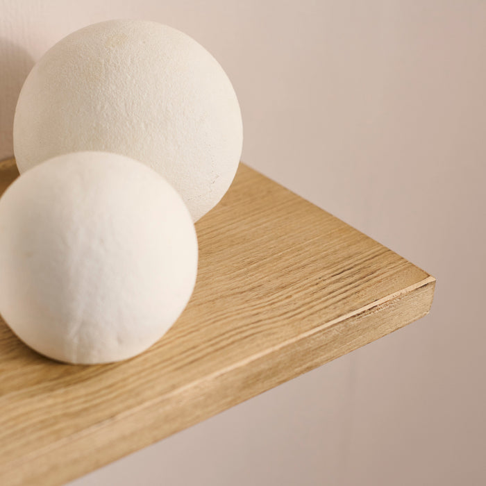 Atlas 75cm Mango Wood Wall Shelf - Whitewash - Laura James