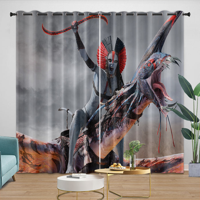 Avatar Fire and Ash Curtains Blackout Window Drapes Room Decoration