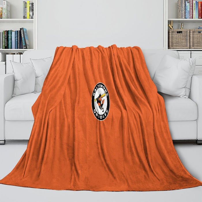 Baltimore Orioles Blanket Flannel Throw Room Decoration