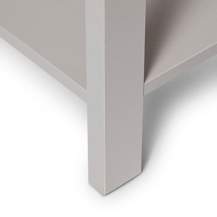 Bampton Stone Grey Bedside Table - 1 Drawer - Laura James
