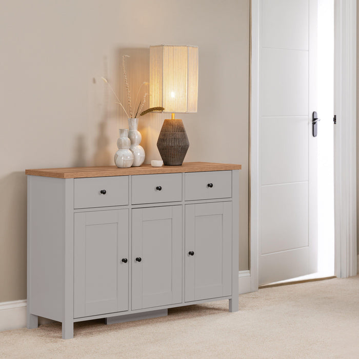 Bampton 3 Door Sideboard - Grey