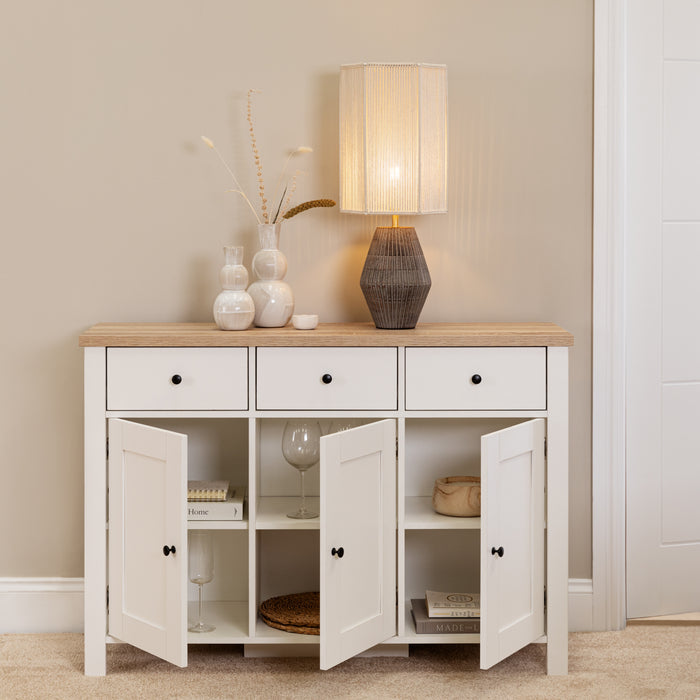 Bampton 3 Door Sideboard - White