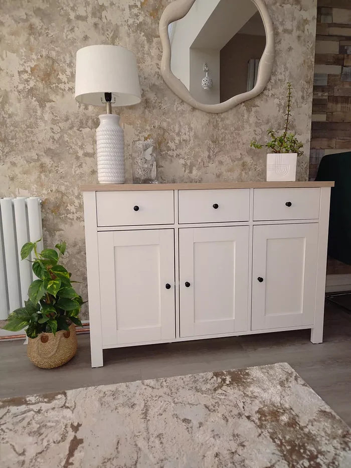 Bampton 3 Door Sideboard - White