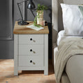 Bampton 3 Drawer Bedside Table - Grey