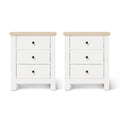 Bampton White Set of 2 Bedside Tables - Laura James