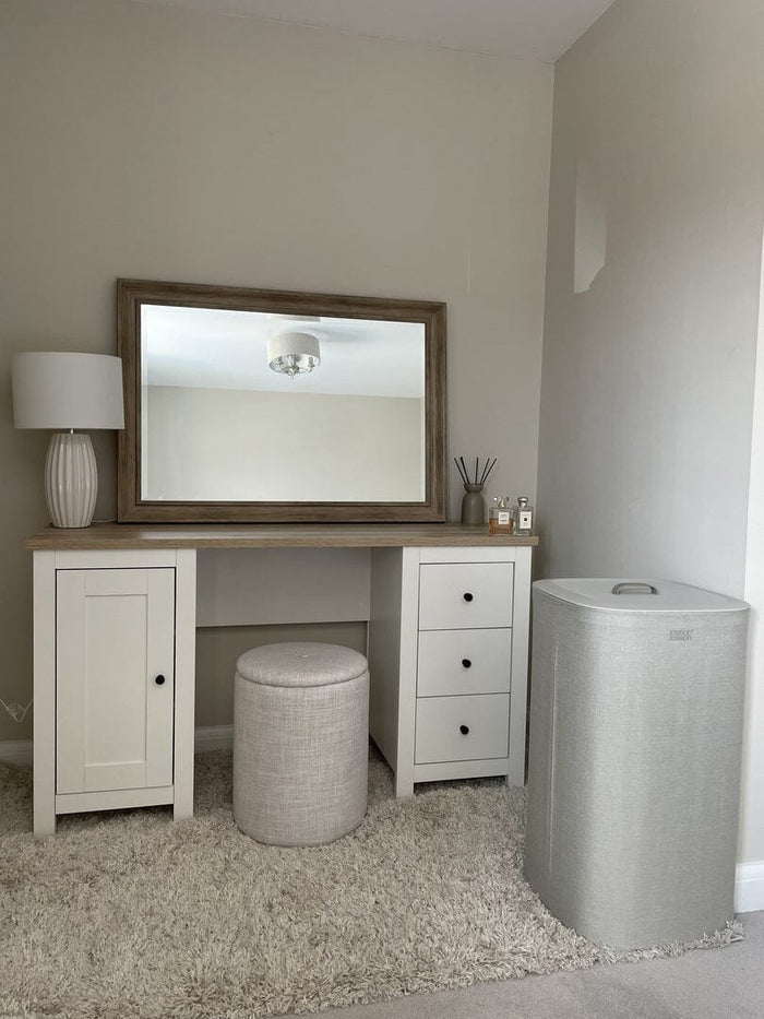 Bampton 3 Drawer Desk - White