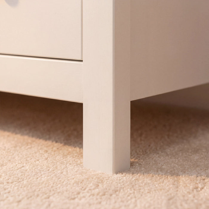 Bampton 4 Drawer Tall Chest of Drawers - Alabaster White - Laura James