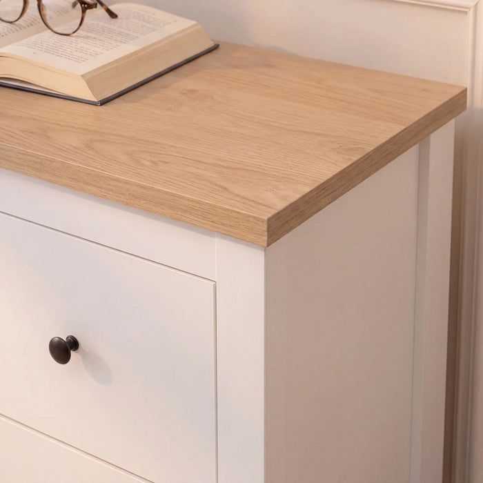 Bampton 7 Drawer Chest of Drawers  - Alabaster White - Laura James