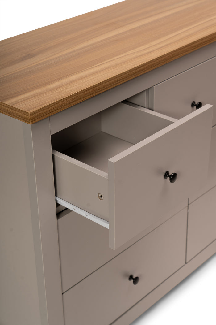 Bampton 7 Drawer Chest of Drawers - Grey