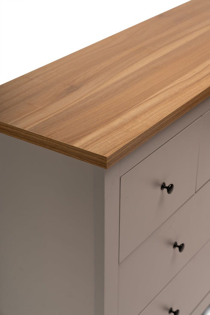 Bampton 7 Drawer Chest of Drawers - Grey