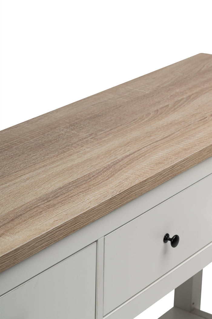 Bampton 3 Drawer Console Table - Alabaster White - Laura James