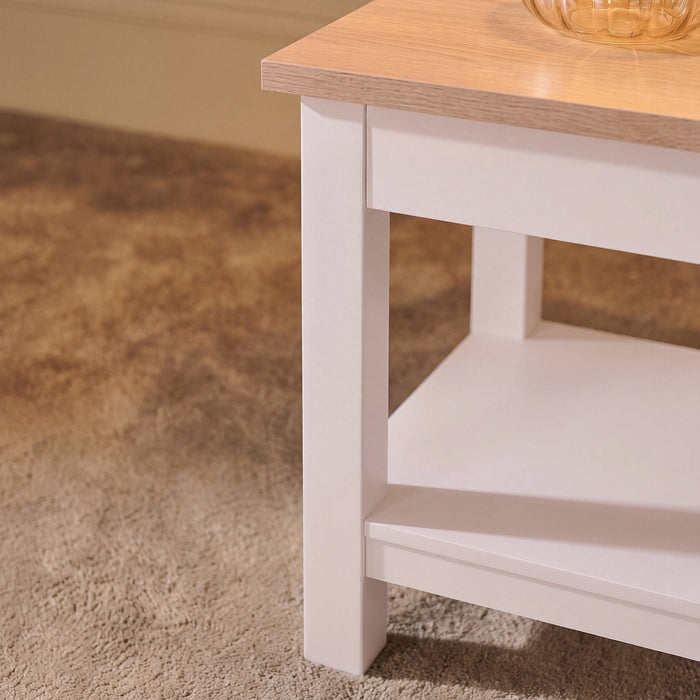 Bampton Alabaster White Side Table - Laura James