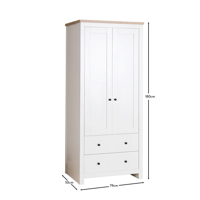 Bampton Double Wardrobe - Alabaster White - Laura James