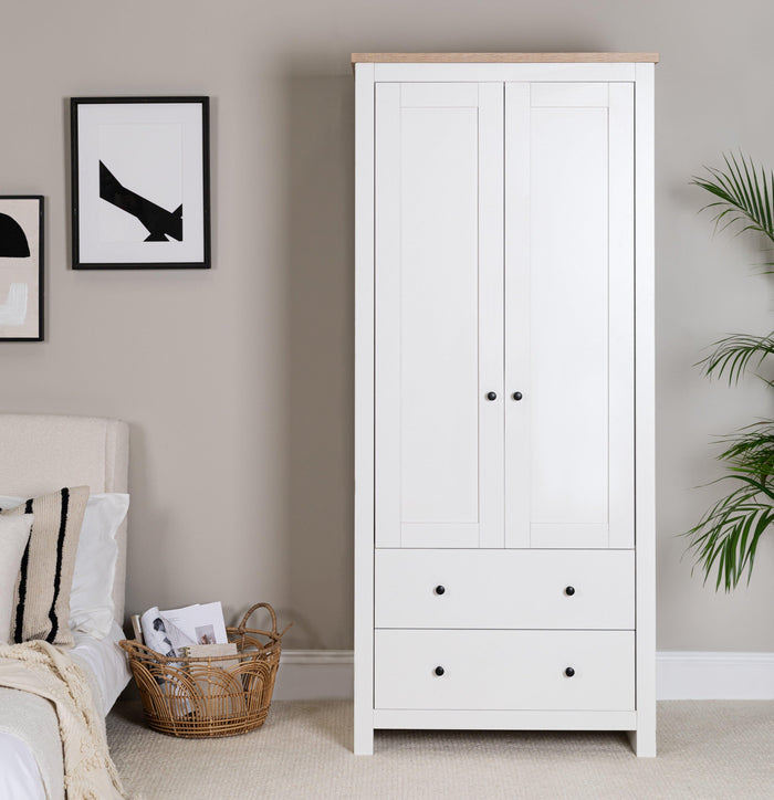 Bampton Double Wardrobe - White