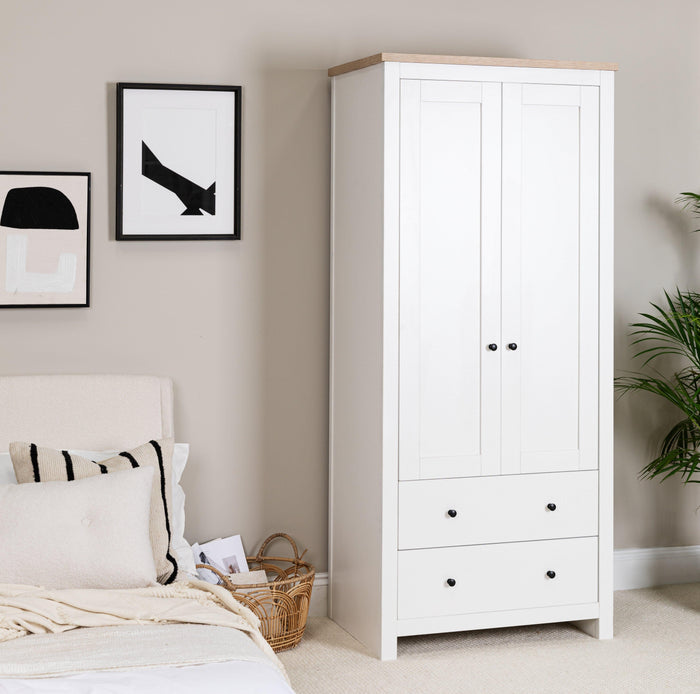 Bampton Double Wardrobe - White