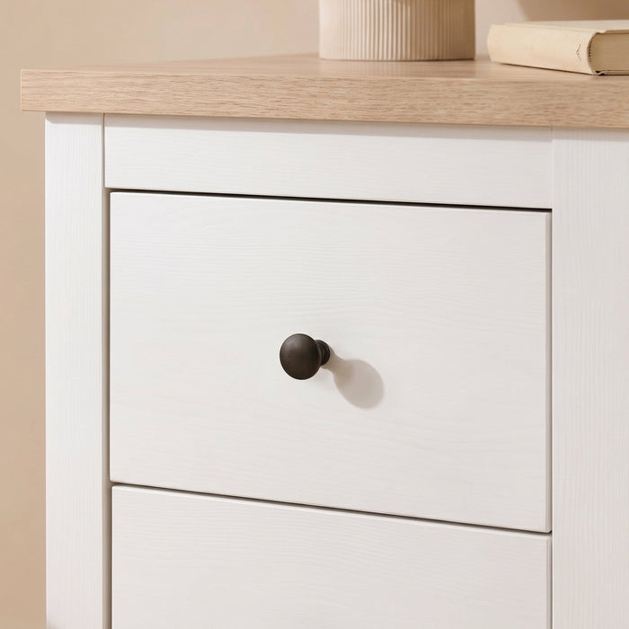 Bampton White Dressing Table with Drawers - Laura James